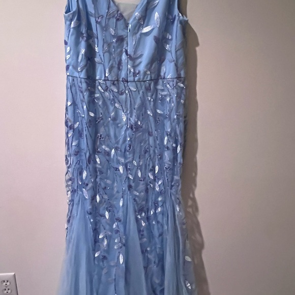 Ever Pretty Dresses & Skirts - Ever Pretty Light Blue Maxi Dress with Leaf Details